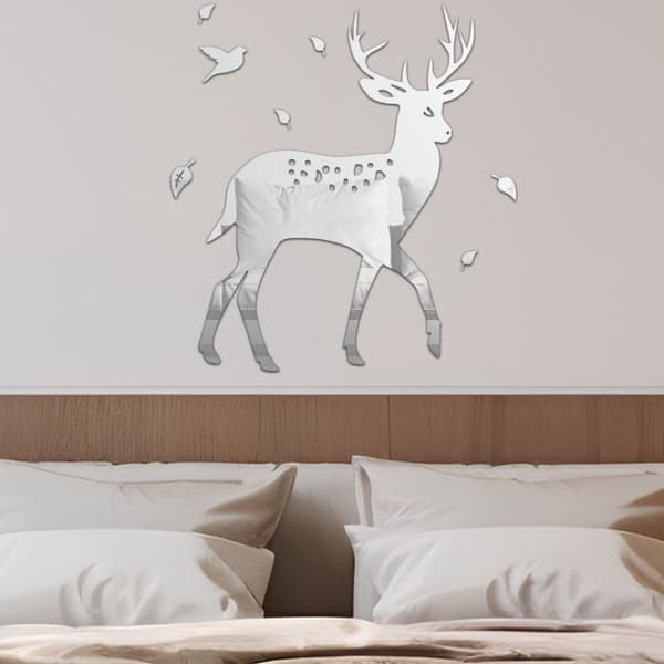 Koristepeilisarja 3D 8kpl/Set Deer Black