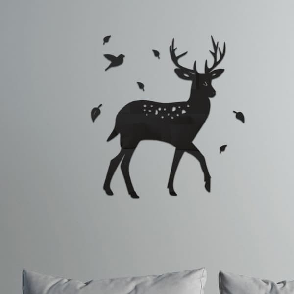 Koristepeilisarja 3D 8kpl/Set Deer Black