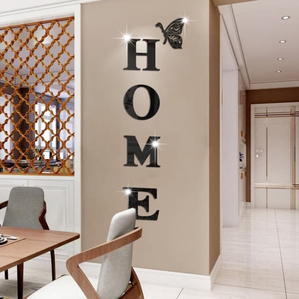 Koristepeilisarja 3D HOME Silver