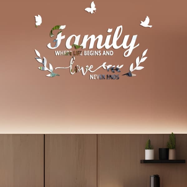 Koristepeilisarja 3D Familylove Gold