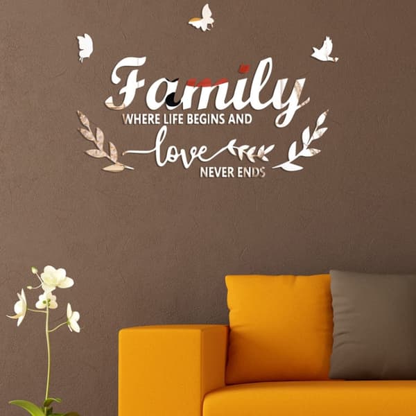 Koristepeilisarja 3D Familylove Gold