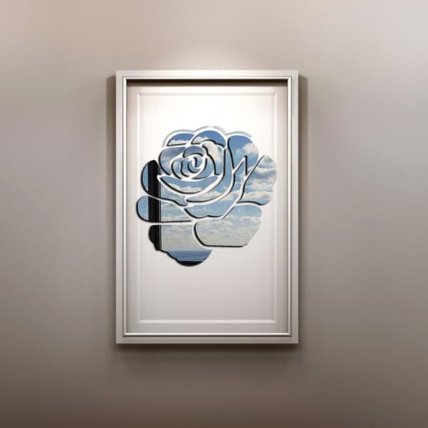 Koristepeilisarja 3D Flower 22cm Silver