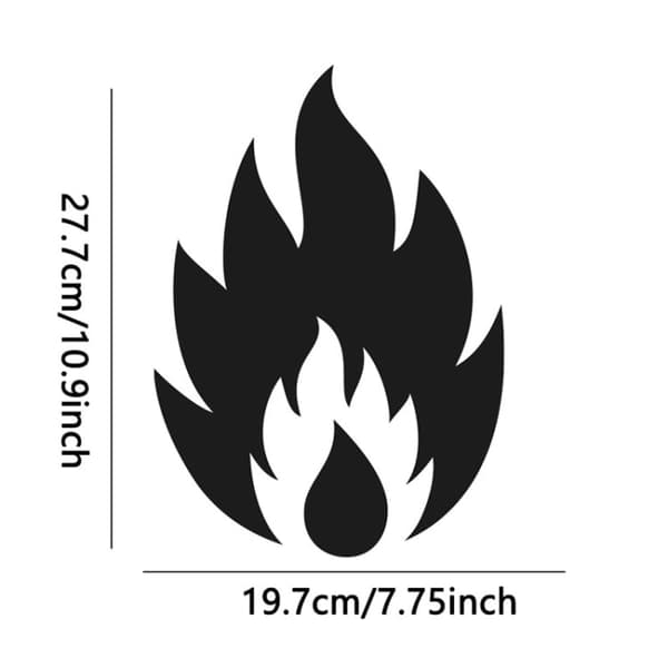 Koristepeilisarja 3D Flame 2kpl/Set Gold