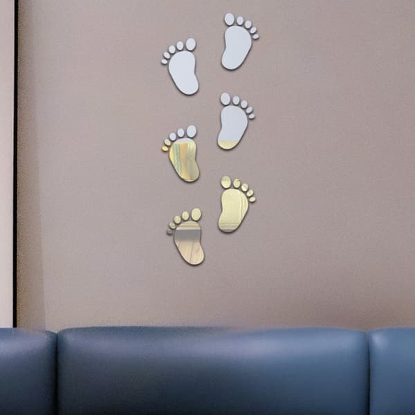 Koristepeilisarja 3D 36kpl/Set Feet Gold