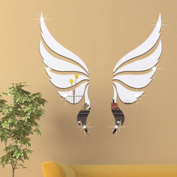 Koristepeilisarja  3D Wings Silver