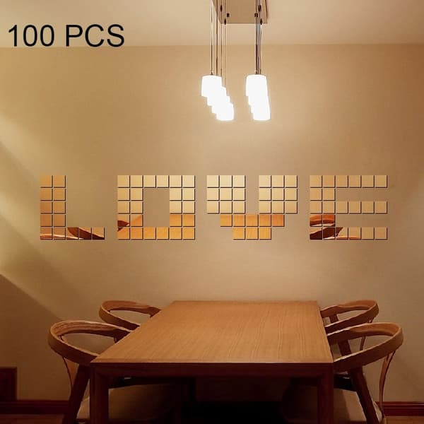 Koristepeilisarja 3D 100kpl Gold