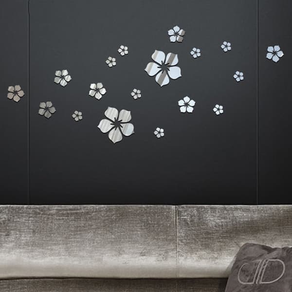 Koristepeilisarja 3D 18kpl/Set Silver