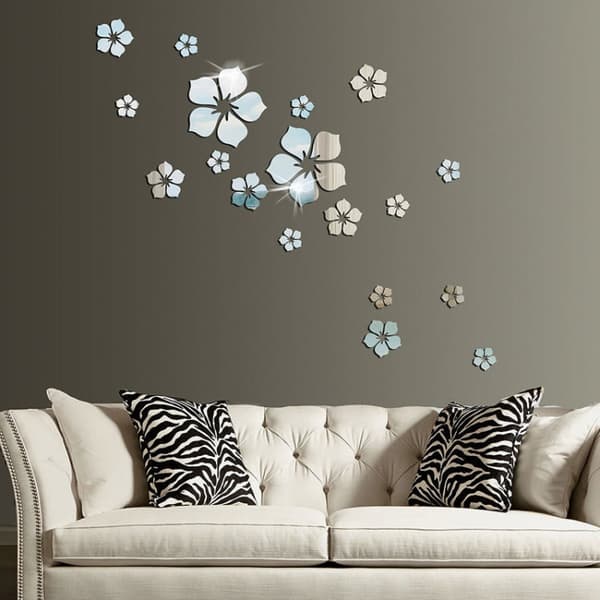 Koristepeilisarja 3D 18kpl/Set Silver