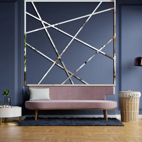 Koristepeili 5x100cm 3D Silver