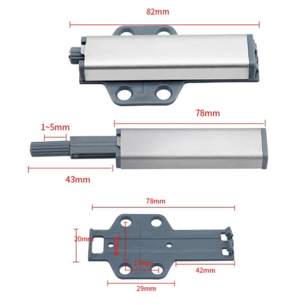 Magneettiset push/open-liittimet, joissa on ruostumaton teräs ja säädettävä magneettipää
