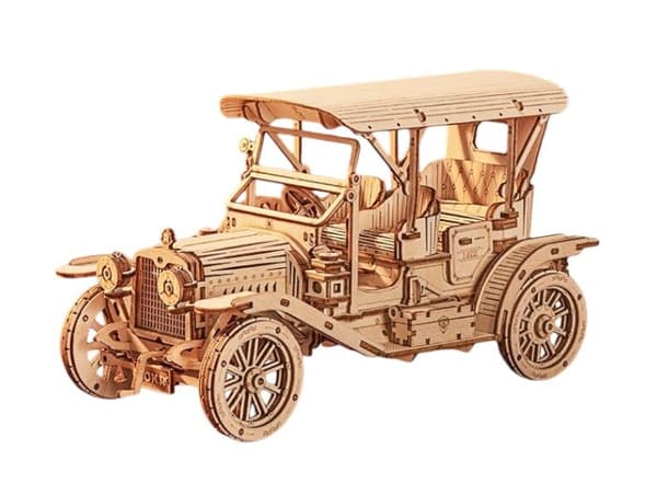 TRÄ 3D PUSSEL DIY RETRO HISTORY CAR 1910-tal