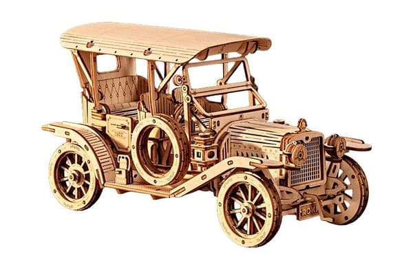 TRÆ 3D-PUZZLE DIY RETRO HISTORIEBIL 1910'erne