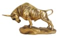 Miniatyrbillede 4 af 5: GYLDNE TYRESTATUE MAJESTICISK TYRESTATUETTE 33 cm
