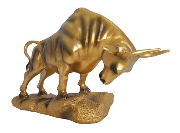 GYLDNE TYRESTATUE MAJESTICISK TYRESTATUETTE 33 cm