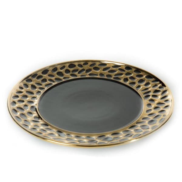 DEKORATIV PLADE MADLEN (4) FI 30 X 2 CM SORT
