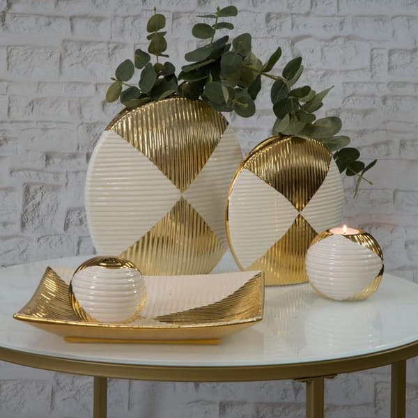 DEKORATIV VASE RAKEL (04) FI 12 X 23 CM BEIGE
