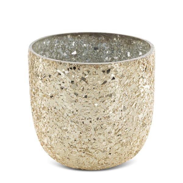 DEKORATIV GLAS LJUSSTAKE MELIA (05) FI 12 X 12 CM GULD