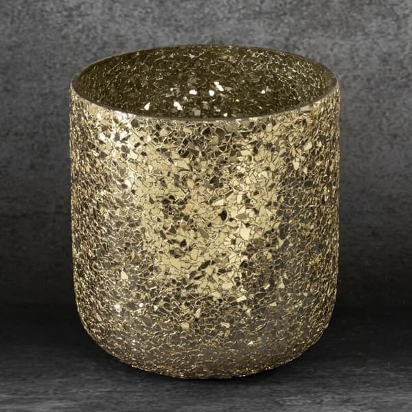 DEKORATIVT GLAS MELIA (01) FI 14 X 15 CM GULD