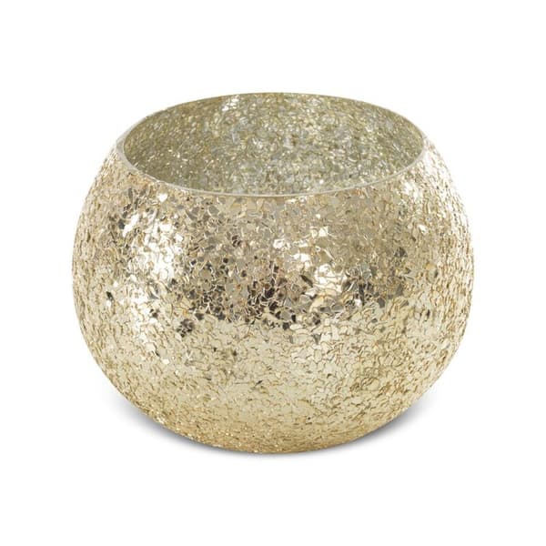 DEKORATIVT GLAS MELIA (02) FI 18 X 14 CM GULD