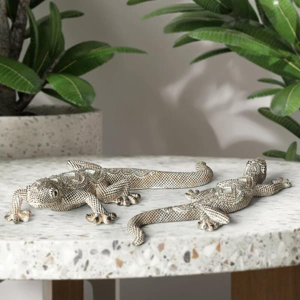 GATOS DEKORATIV FIGUR 25 X 11 X 5 CM SILVER