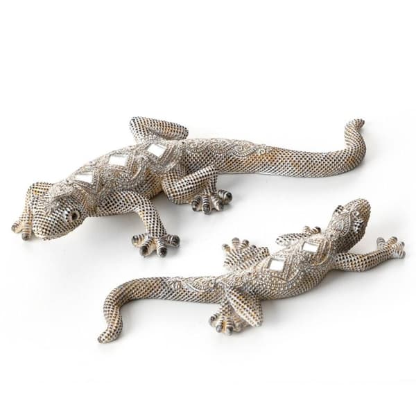 GATOS DEKORATIV FIGUR 25 X 11 X 5 CM SILVER