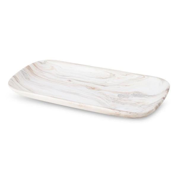 DEKORATIV PLATTA ASLI (01) 30 X 16 X 3 CM VIT