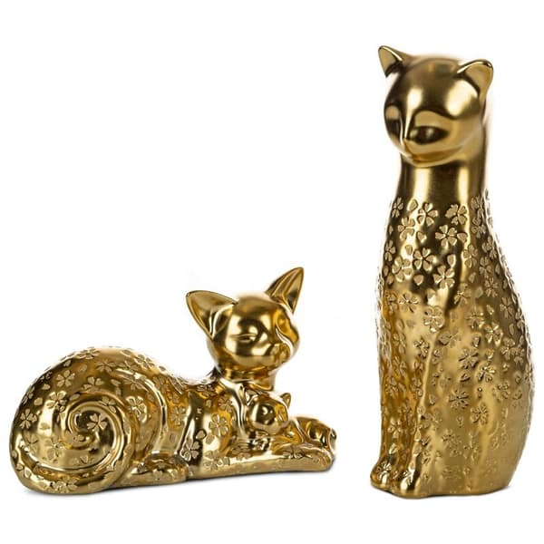 DEKORATIV FIGURIN KITY (02) 22 X 9 X 14 CM GULD