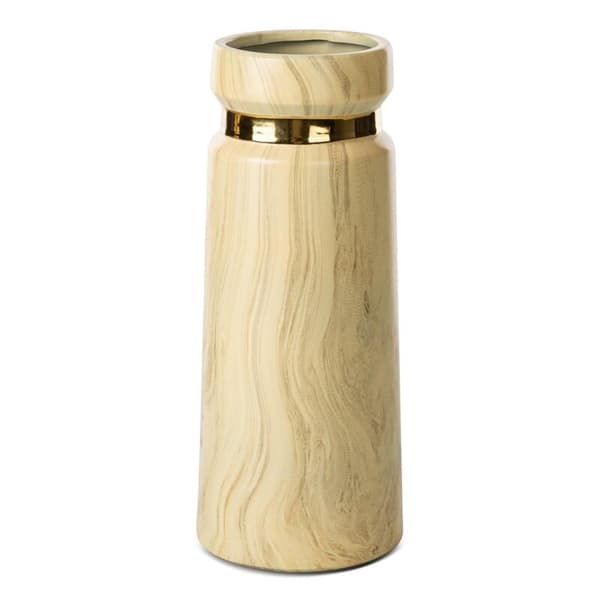 DEKORATIV VASE ALIZA FI 12 X 30 CM BEIGE