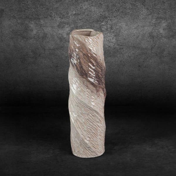 DEKORATIV VASE ROSINA (03) FI 12 X 40 CM CREME