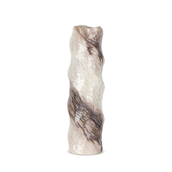 DEKORATIV VASE ROSINA (03) FI 12 X 40 CM CREME