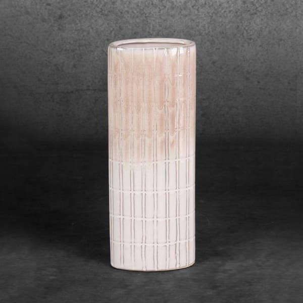 DEKORATIV VASE EDNA (07) 12 X 6 X 31 CM CREME