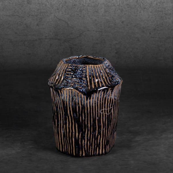 ALDA DEKORATIV VAS (06) FI 16 X 21 CM MARINBLÅ