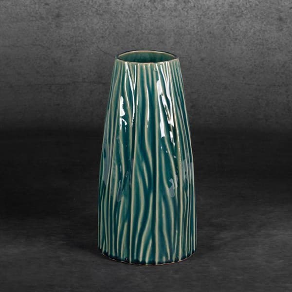 DEKORATIV VASE REA (04) FI 14 X 29 CM GRØN