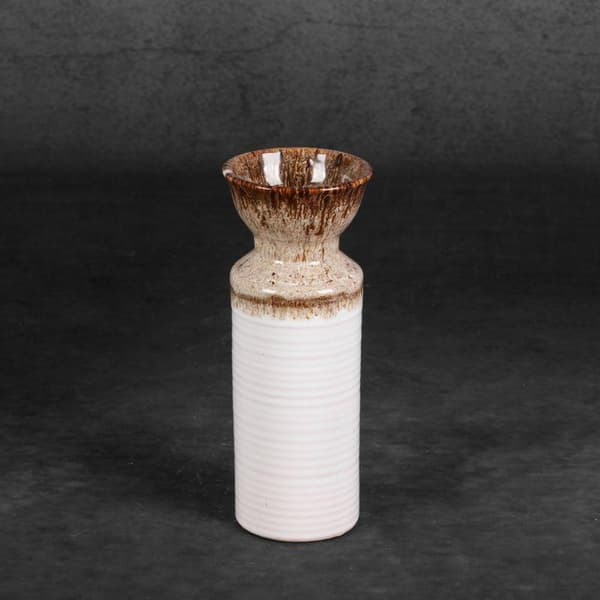 DEKORATIV VASE ERINA (05) FI 8 X 20 CM HVID