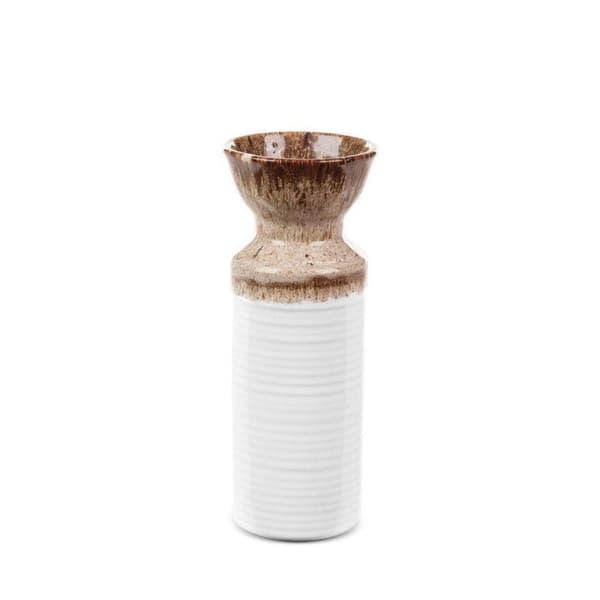DEKORATIV VASE ERINA (05) FI 8 X 20 CM HVID