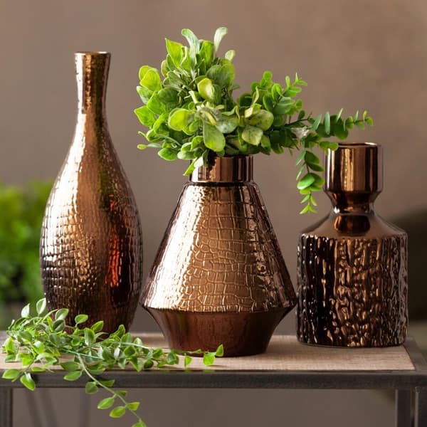 DEKORATIV VASE ERNA FI 12 X 24 CM KOBBER