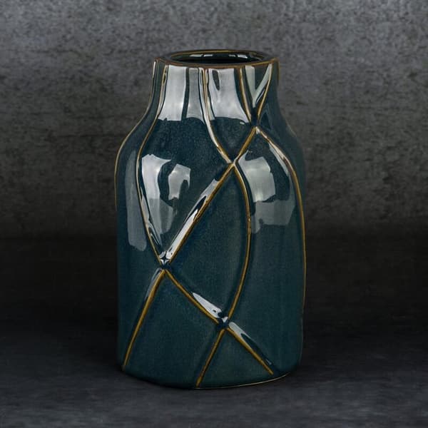 DEKORATIV VASE TEO (02) FI 14 X 22 CM TURKIS