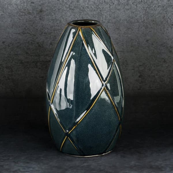 DEKORATIV VASE TEO (04) FI 12 X 20 CM TURKIS