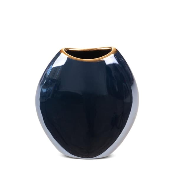 DEKORATIV VASE AMORA1 (3) 14 X 7 X 16 CM MARINEBLÅ