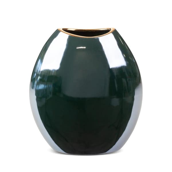 DEKORATIV VASE AMORA2 (2) 18 X 9 X 20 CM GRØN