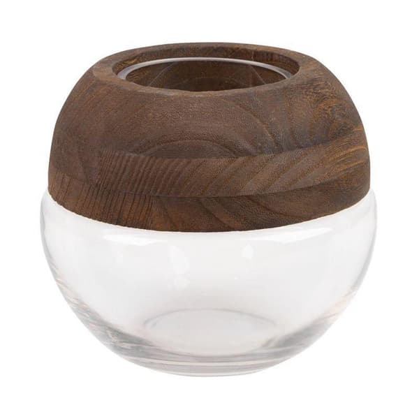 DEKORATIV GLASVASE GRACE1 (09) FI 18 X 18 CM HVID