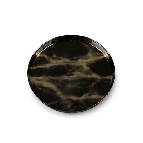 DEKORATIV PLATTA I GLAS ADA (01) FI 21 X 2 CM SVART