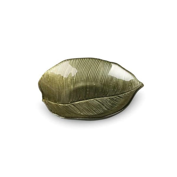 DEKORATIV GLASSKÅL ERIKA (01) 15 X 13 X 3 CM GRÖN