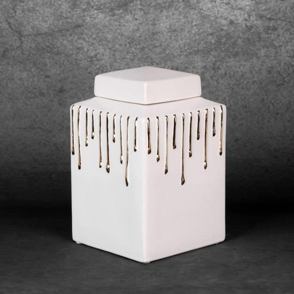 KERAMISK 14 X 14 X 23 CM HVID