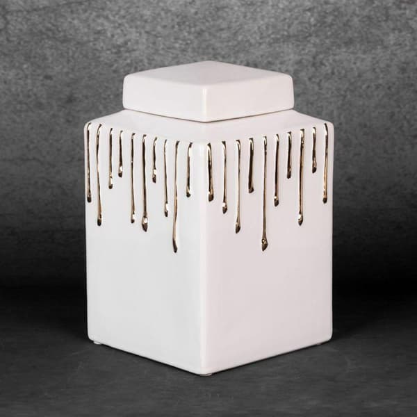 KERAMISK 14 X 14 X 28 CM HVID