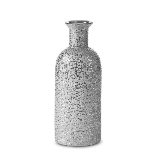 DEKORATIV VASE RISO 12 X 8 X 30 CM SØLV