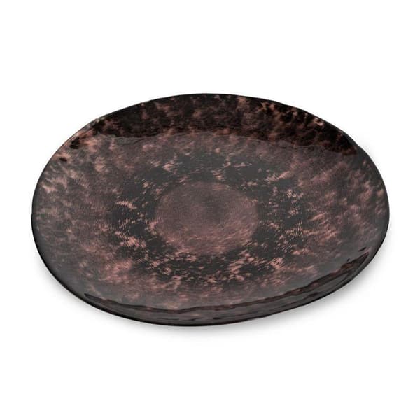 DEKORATIV GLASPLADE PATI (02) FI 27 X 2 CM BRUN