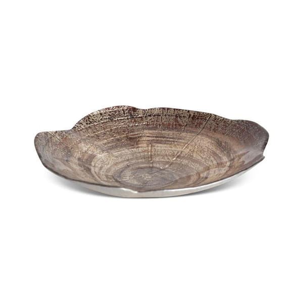 DEKORATIV GLASSKÅL PARI (01) FI 21 X 4 CM BRUN