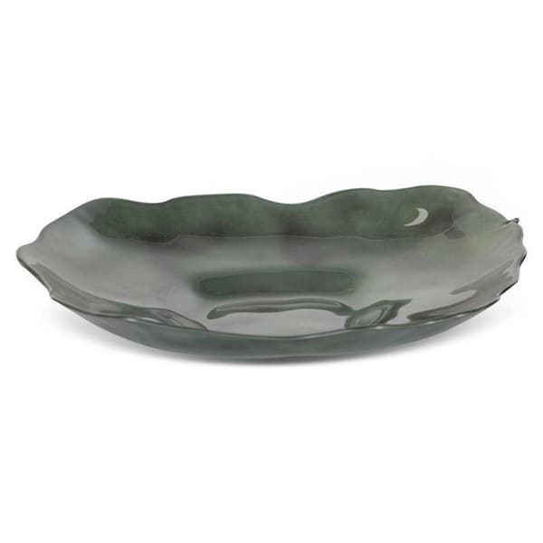 DEKORATIV GLASSKÅL NIKOL 30 X 28 X 5 CM GRØN