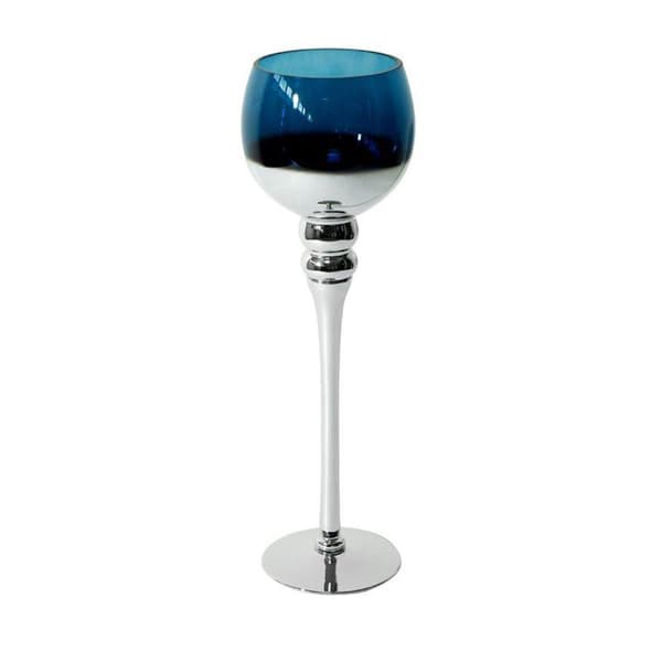 DEKORATIV GLAS LYSEHOLDER CLOE FI 12 X 40 CM HVID